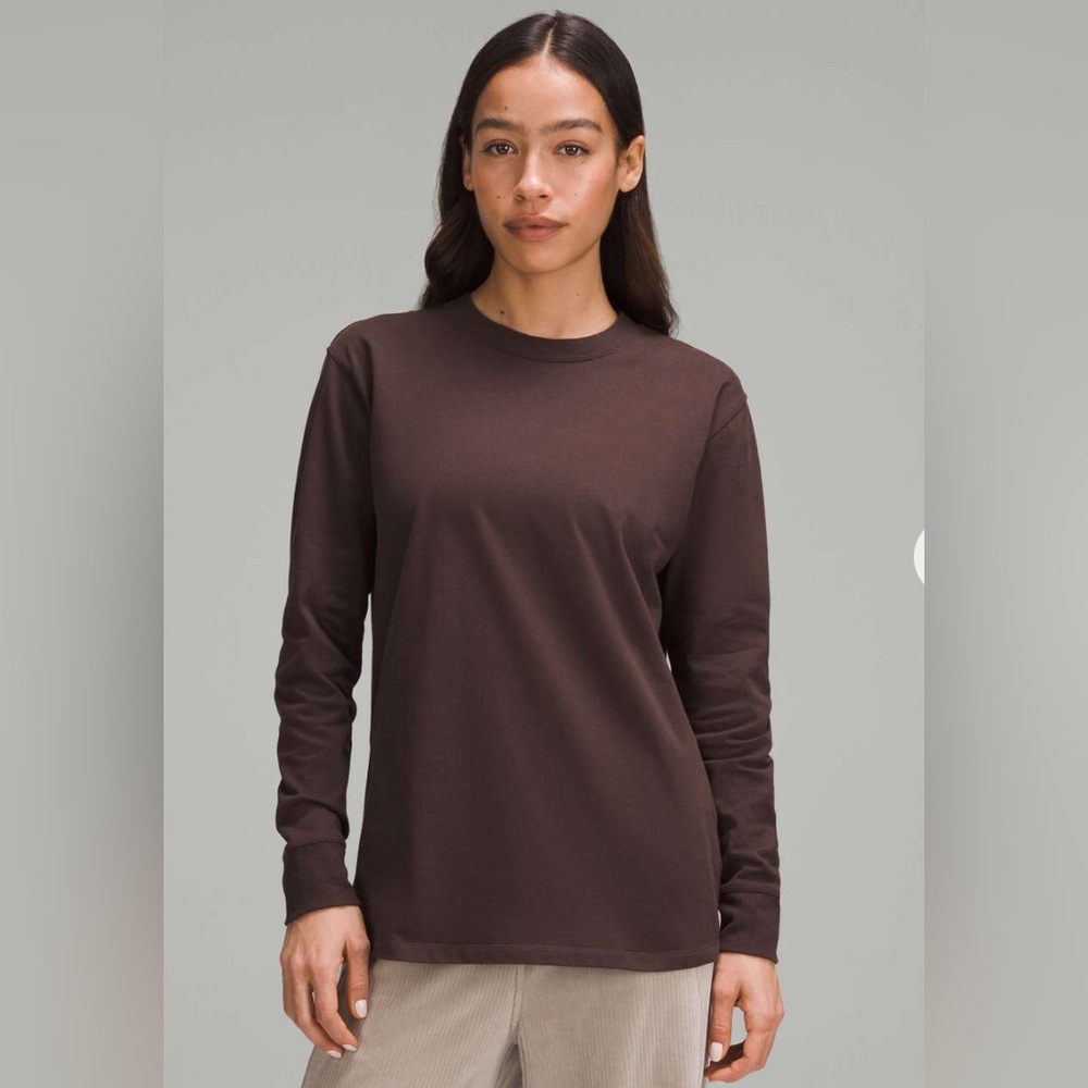 🌼Lululemon All Yours Heavyweight Long sleeve Women's Size 4 ESPRESSO